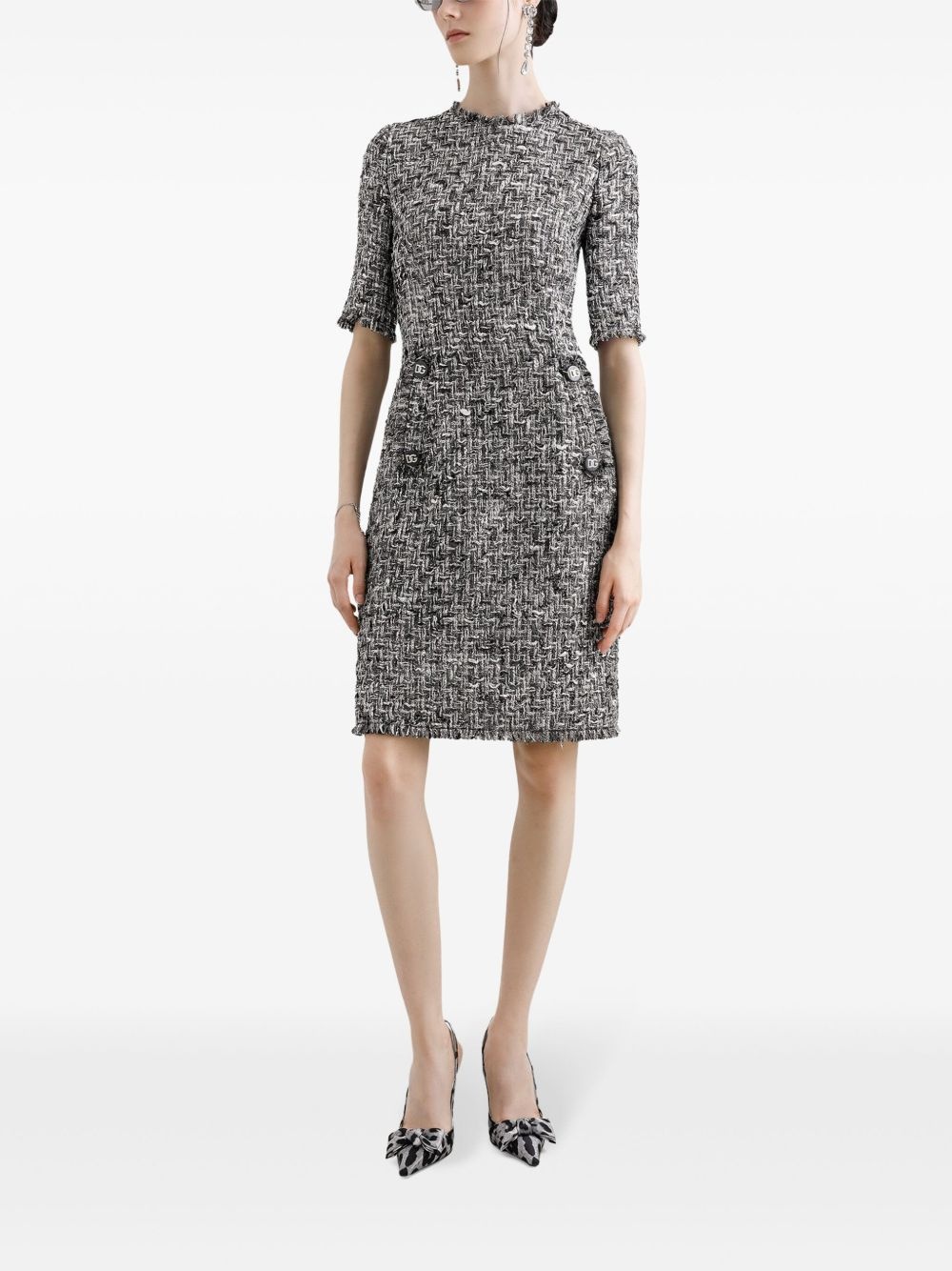 tweed midi dress - 2