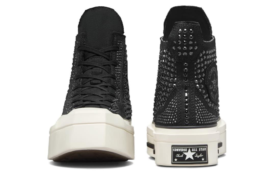 (WMNS) Converse x Swarovski Chuck 70 De Luxe Squared 'Black White' A09070C - 4