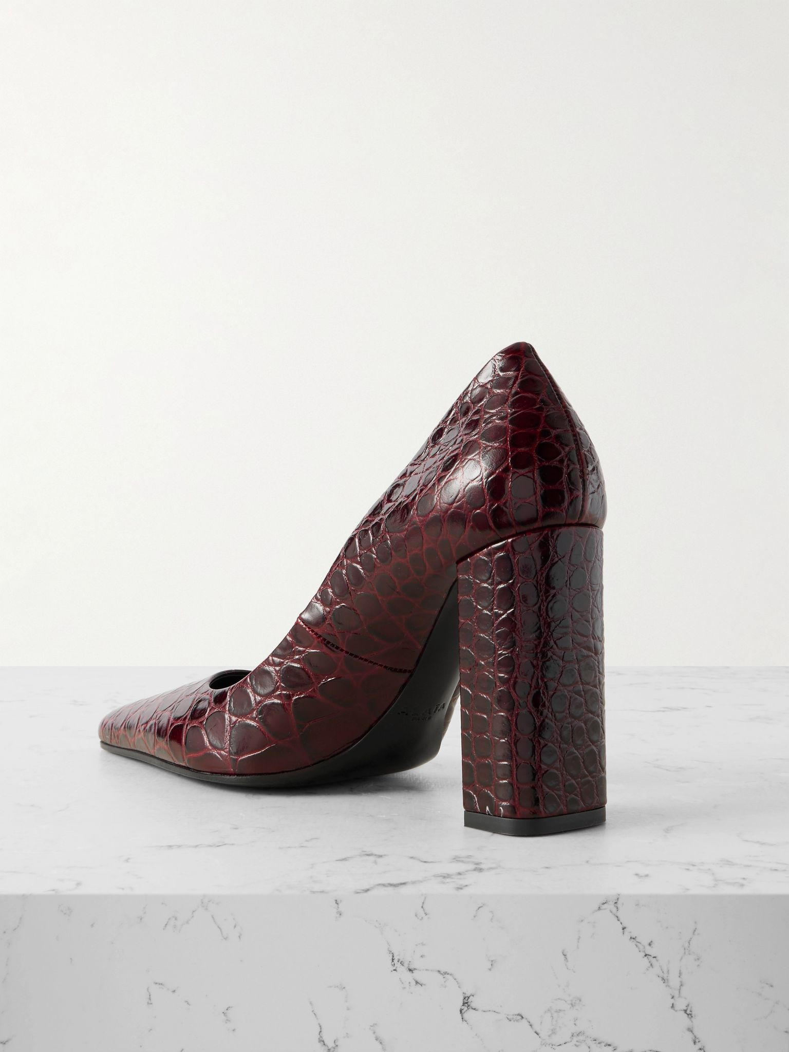 90 croc-effect leather pumps Snake print - 3