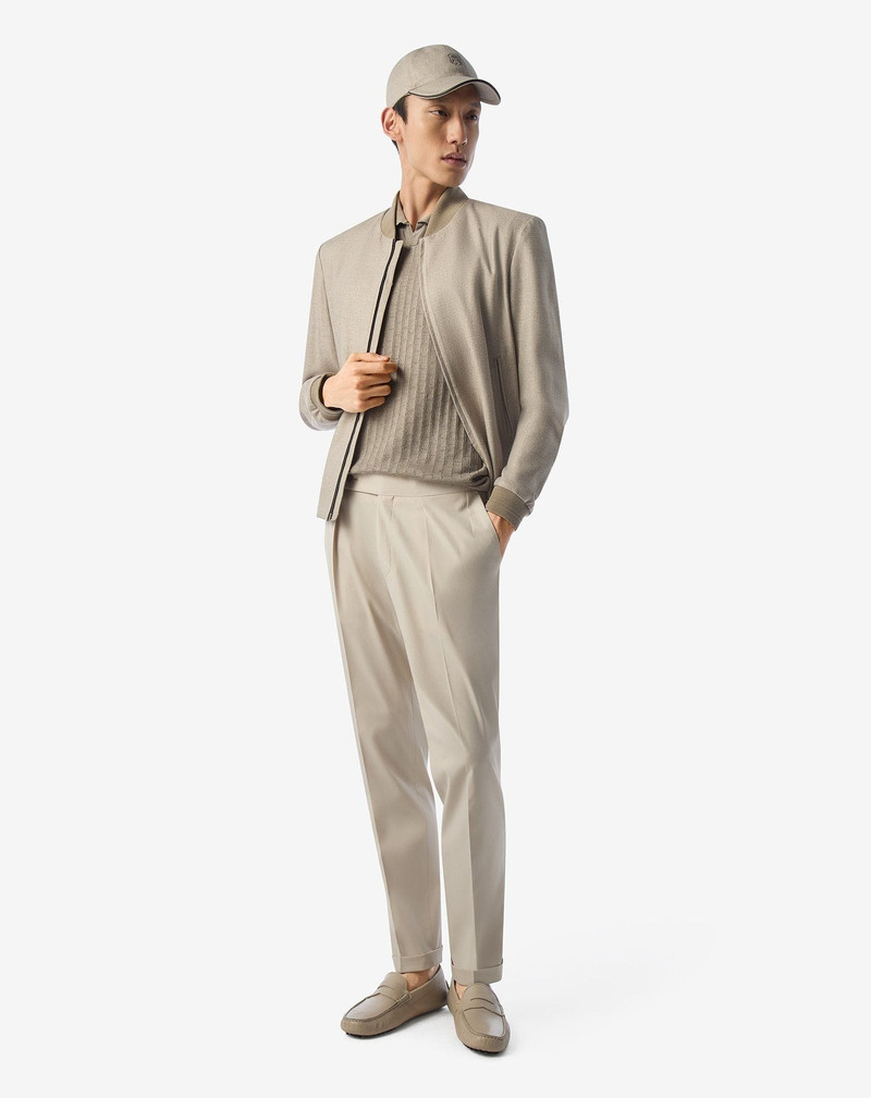 CORNELIANI Beige stretch wool trousers outlook