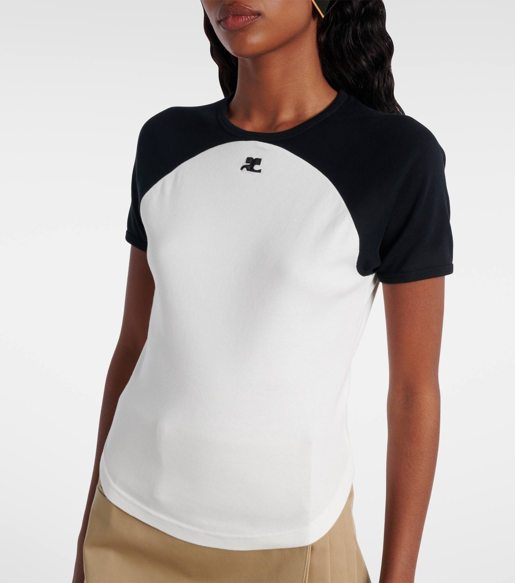 Circle Contrast cotton jersey T-shirt - 6
