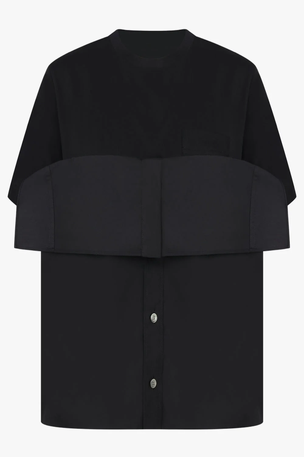 T-SHIRT X SHIRT PANEL | BLACK - 1