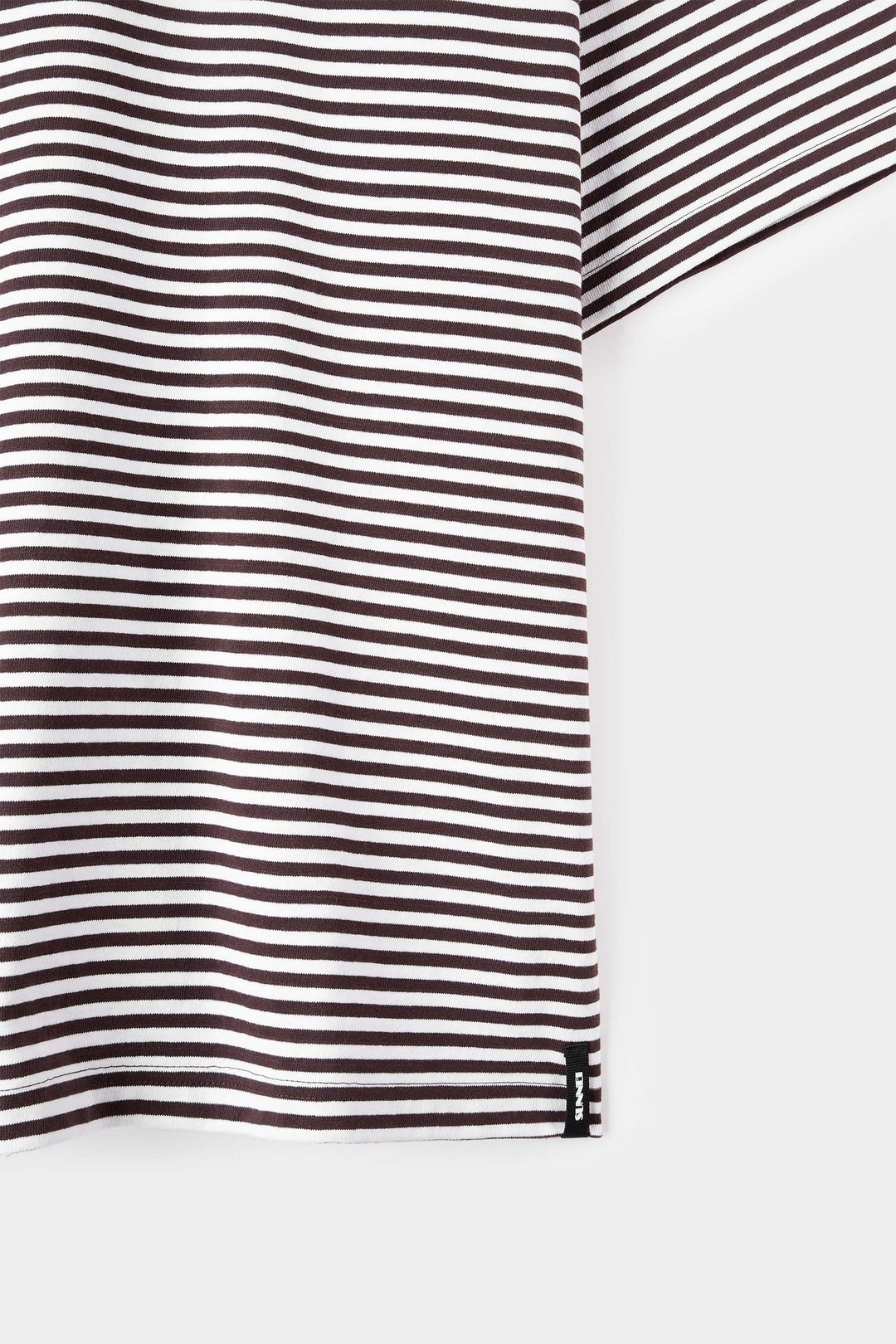 STRIPED OVER T-SHIRT / brown & optical white - 6