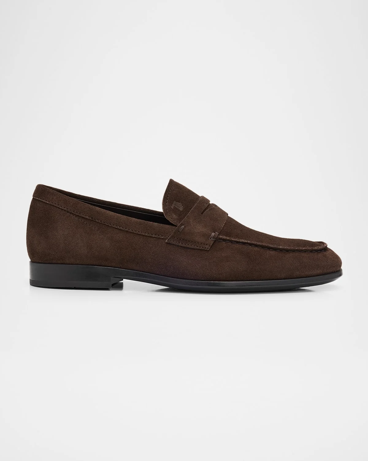 Men's Suede Penny Loafers - 1