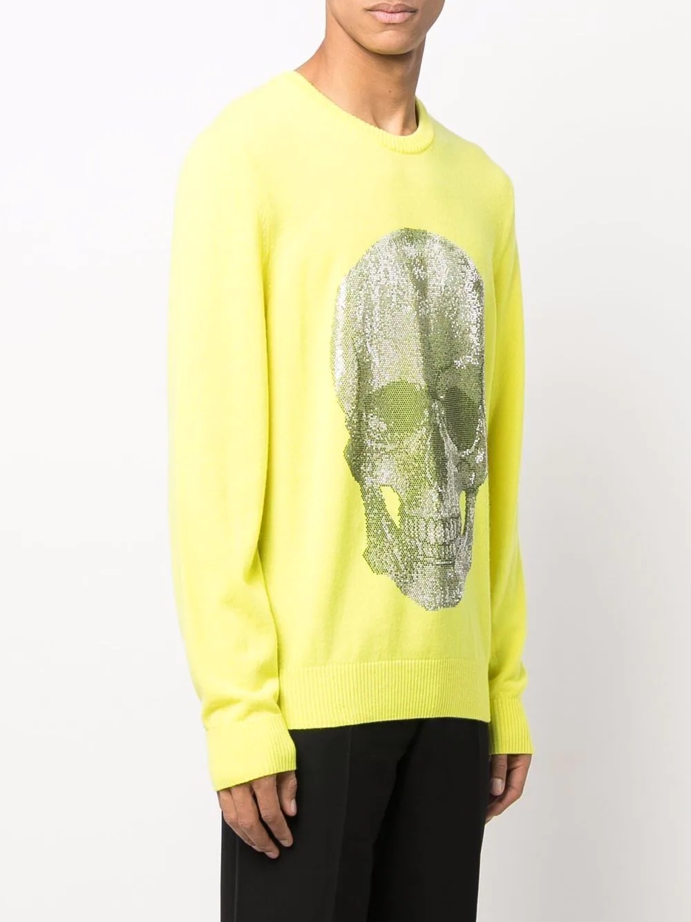 Skull logo knitted sweater - 3