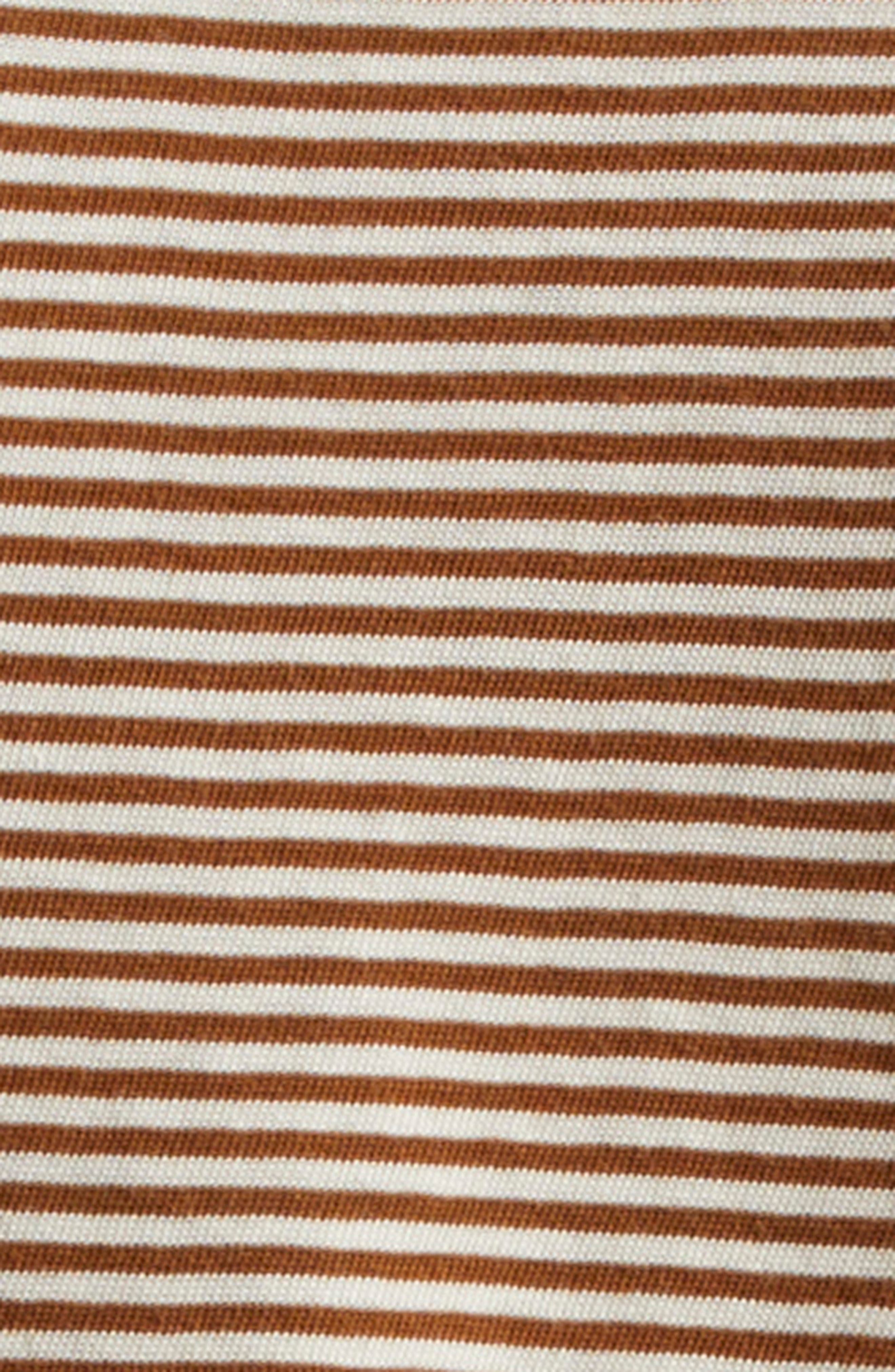Bode Newton Stripe Top in Brown Cream at Nordstrom - 6