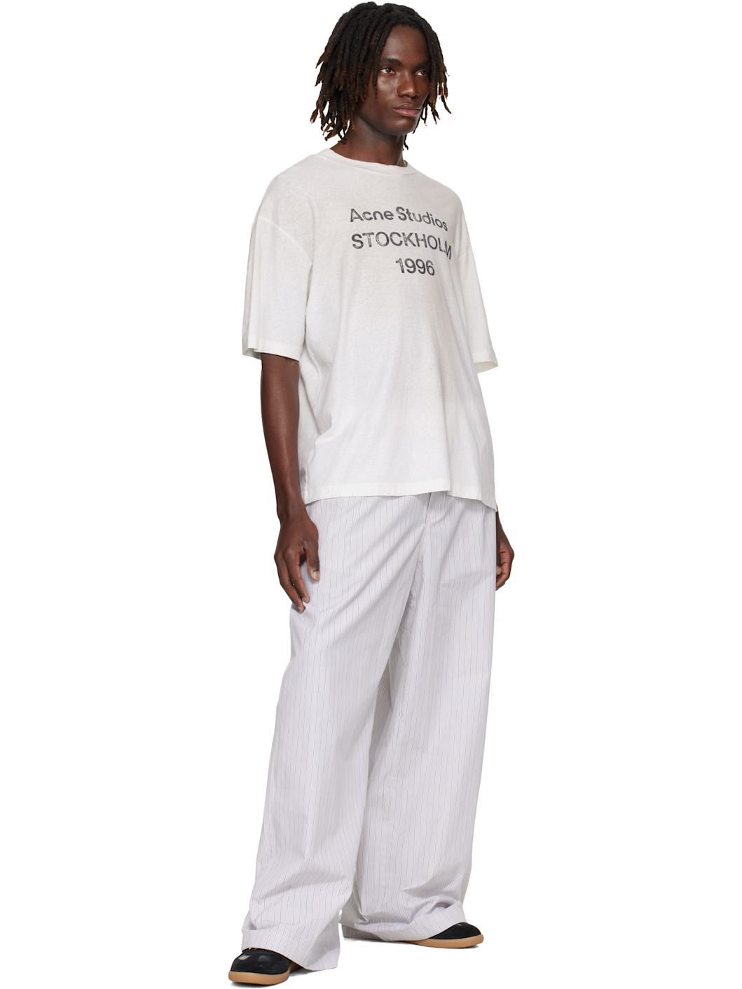 Gray Striped Trousers - 4