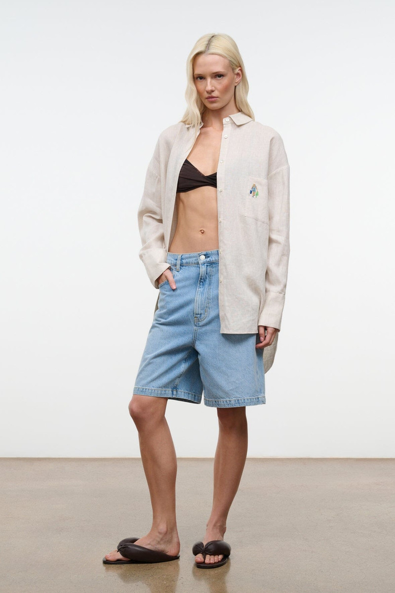 STAUD SANDBAR LINEN TOP NATURAL 1