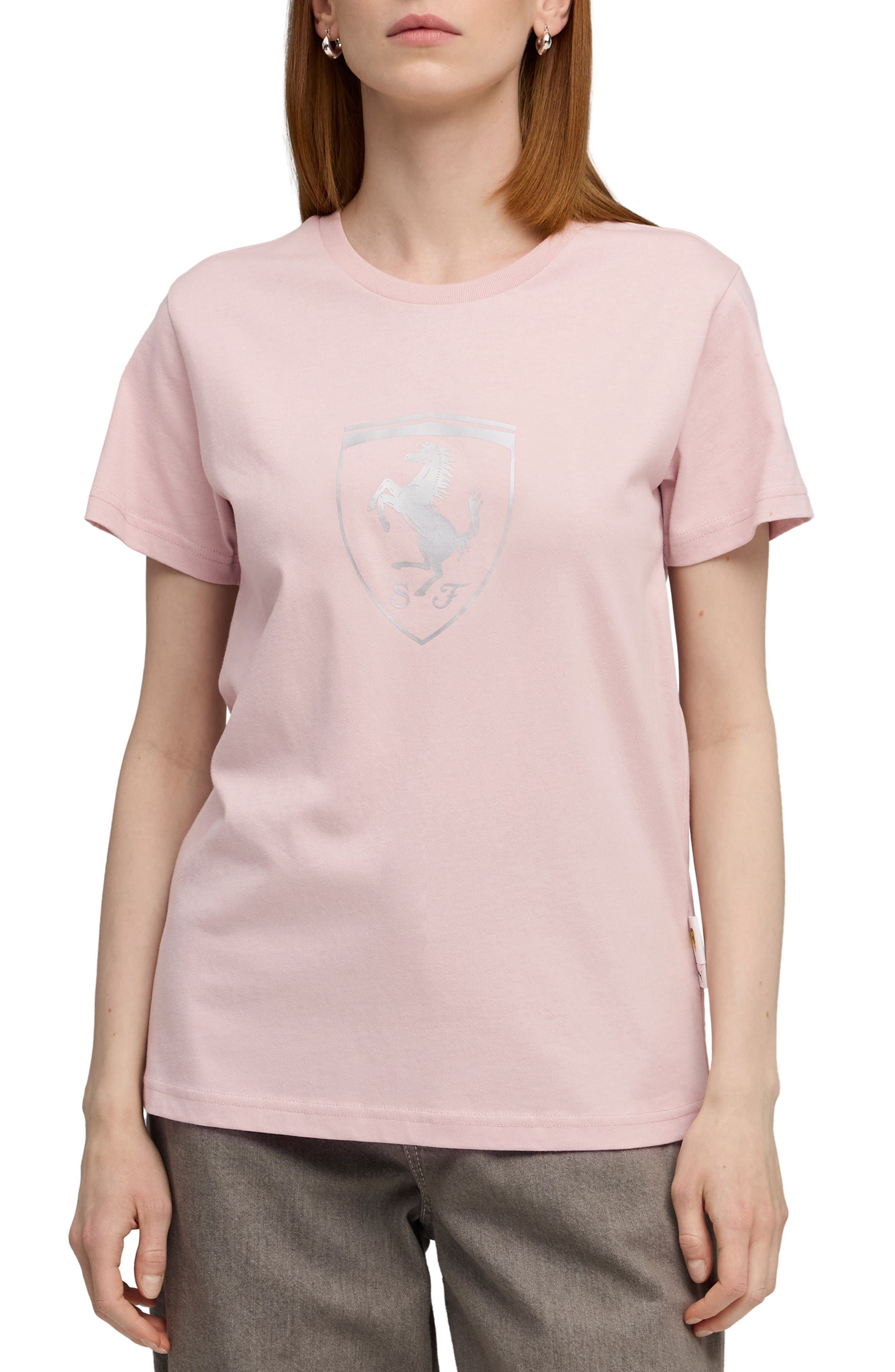 PUMA x Ferrari Sportswear Cotton Graphic T-Shirt in Mauve Mist at Nordstrom - 1