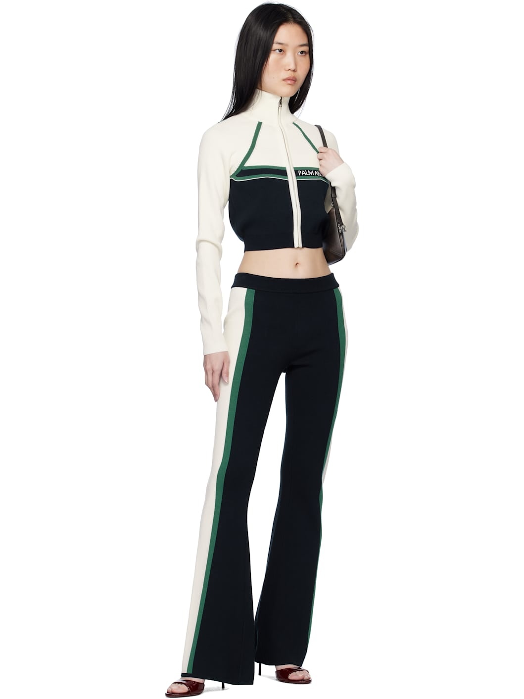 Off-White & Navy Racing Zip Jacket - 4