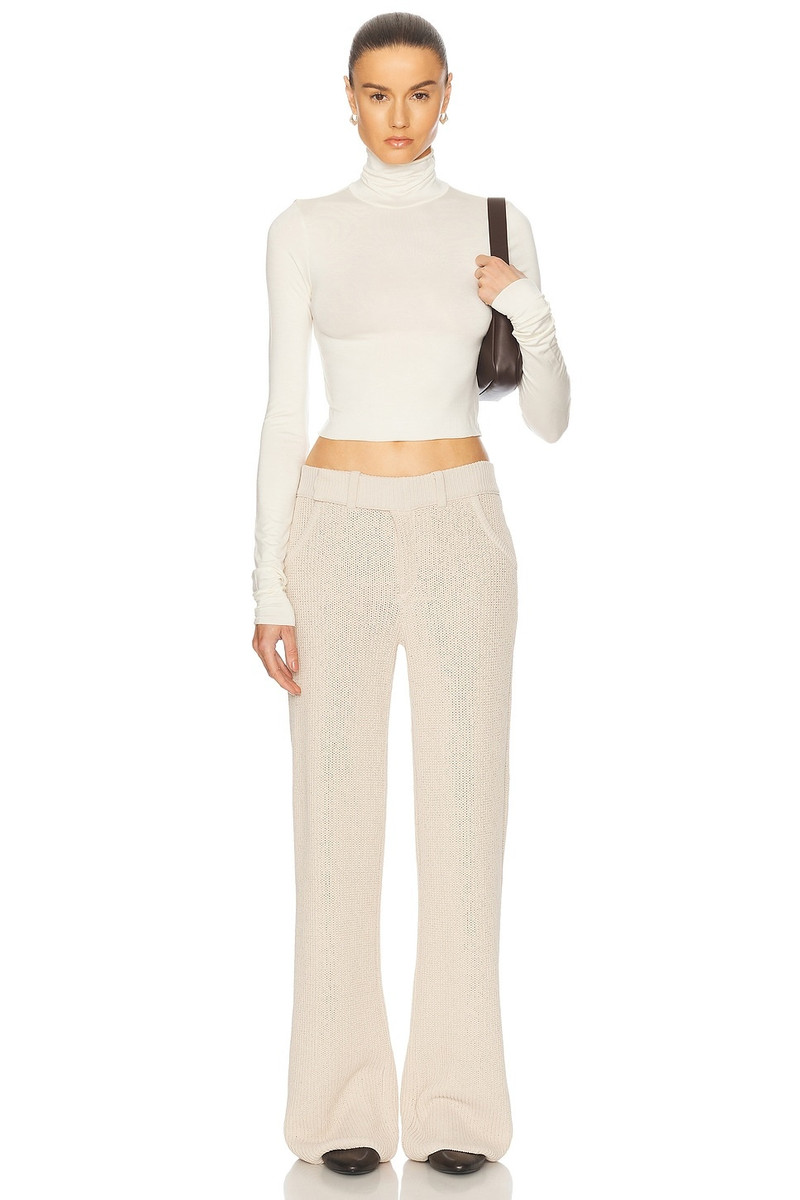 ÉTERNE Cropped Fitted Turtleneck Top outlook