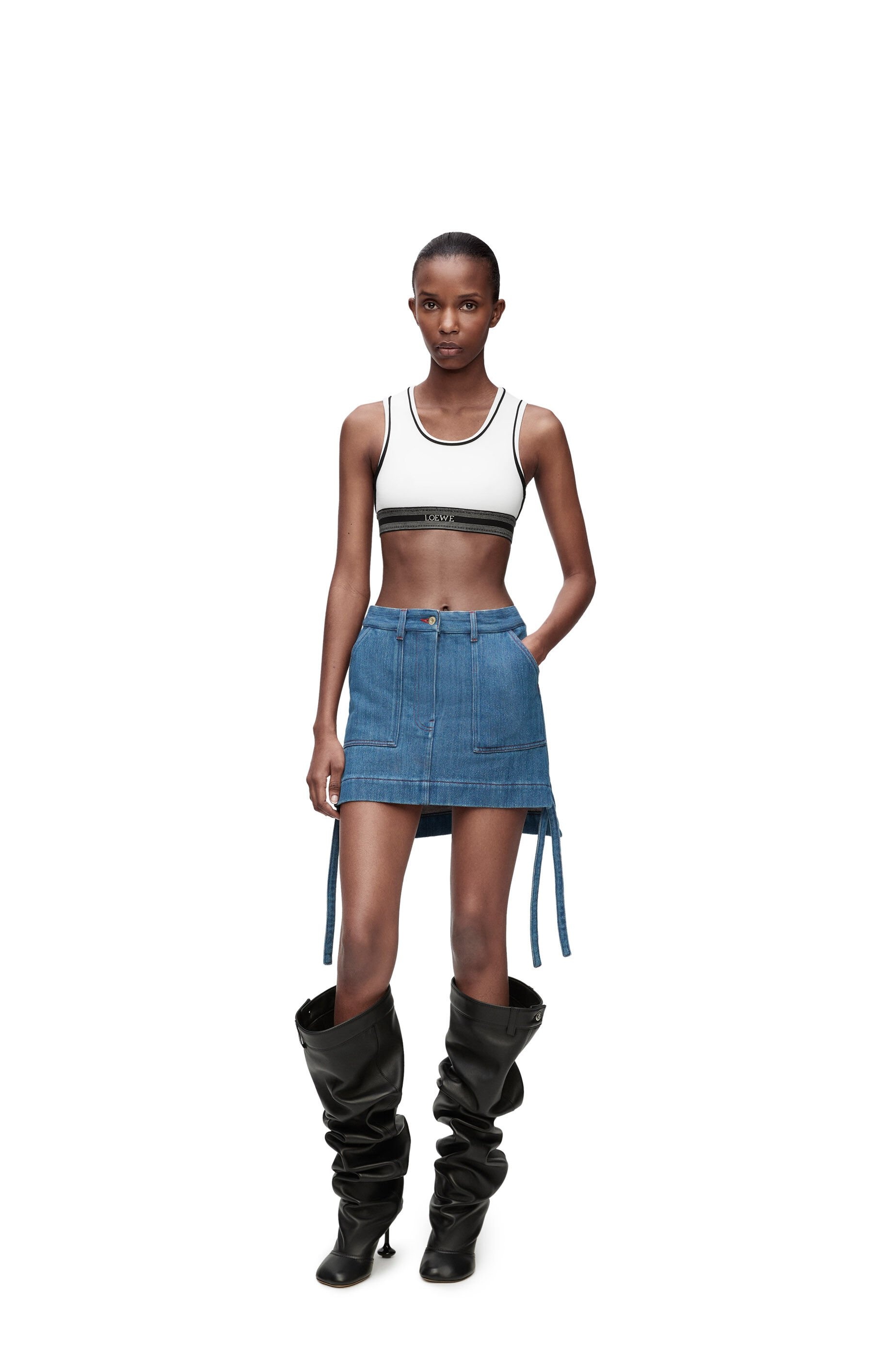 Cropped tank top in viscose - 2
