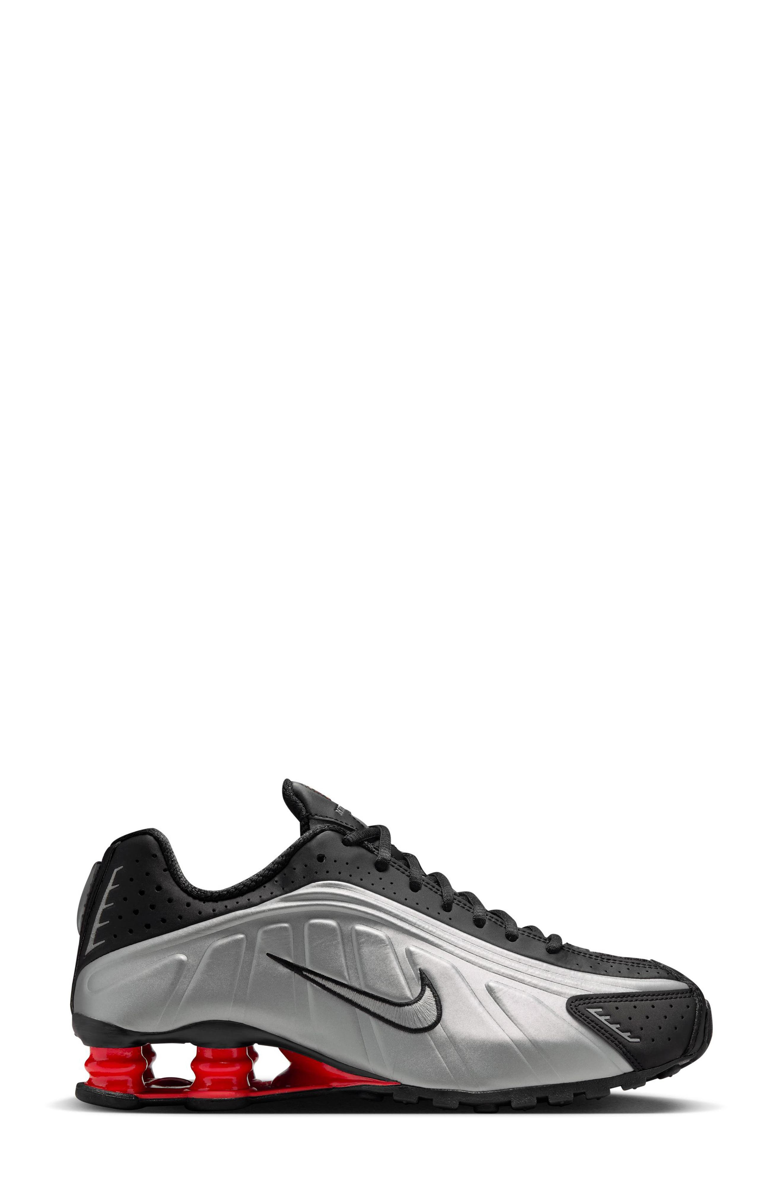 Nike Shox R4 Sneaker in Black/Silver/Light Crimson at Nordstrom - 2