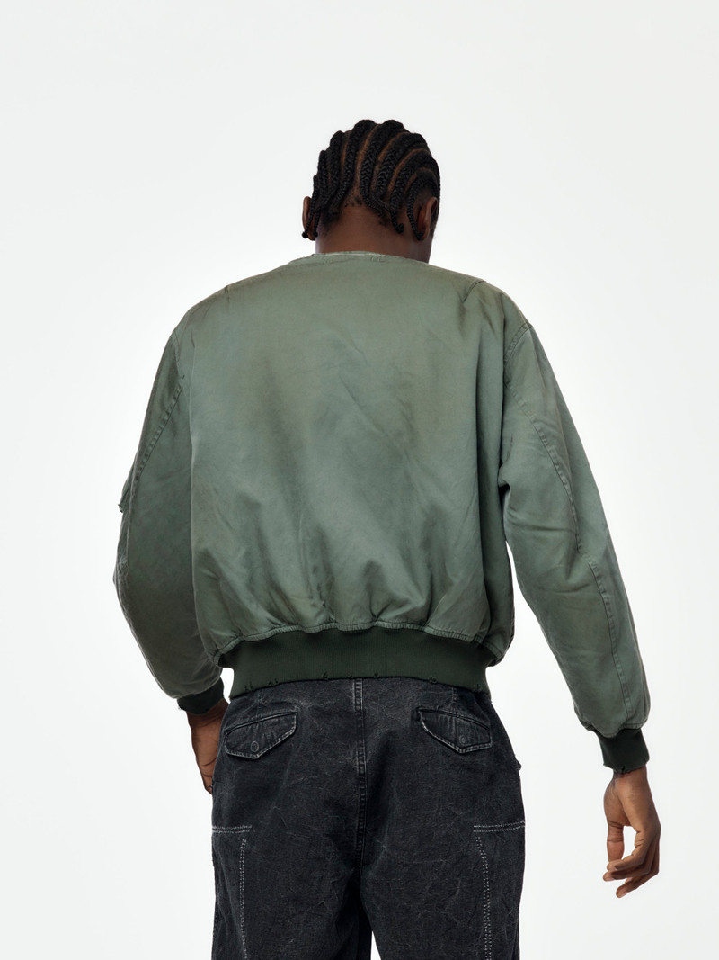 A.PRESSE VINTAGE SILK FLIGHT CUSTOM JACKET (SAGE) outlook