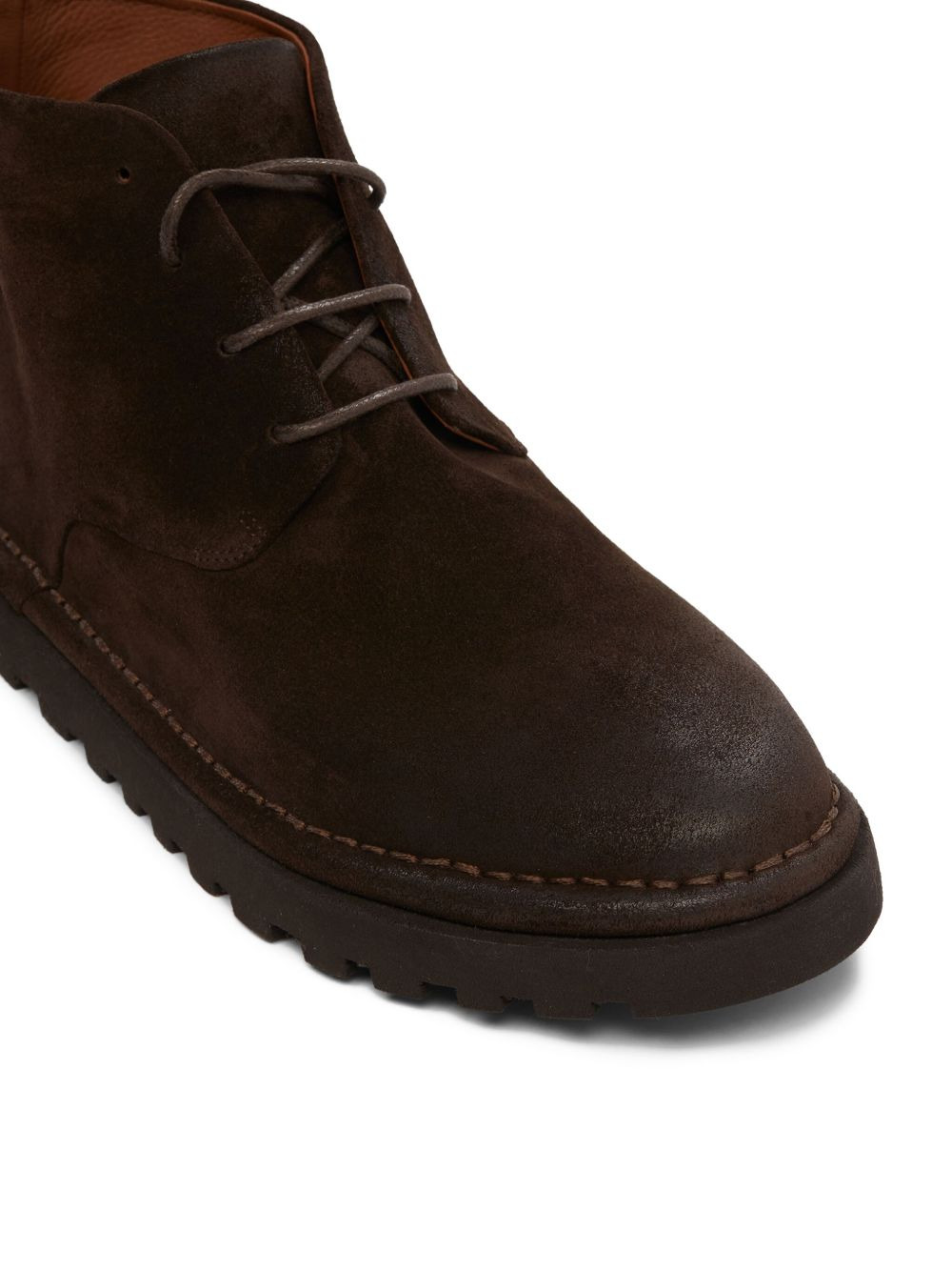 lace-up suede boots - 3