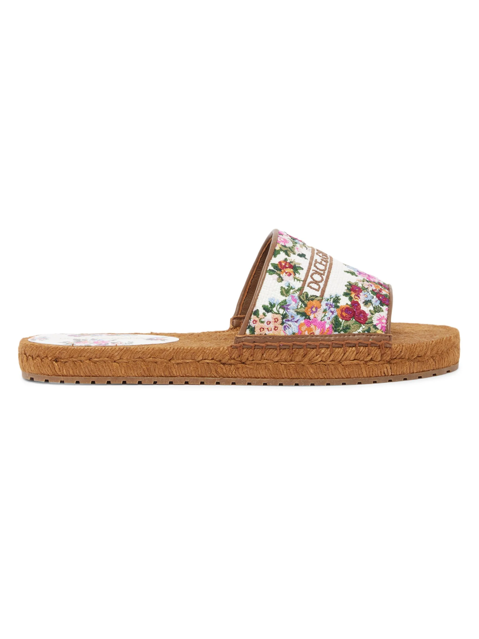 Women's Floral Espadrille Slides - Bianco Multicolor - 1