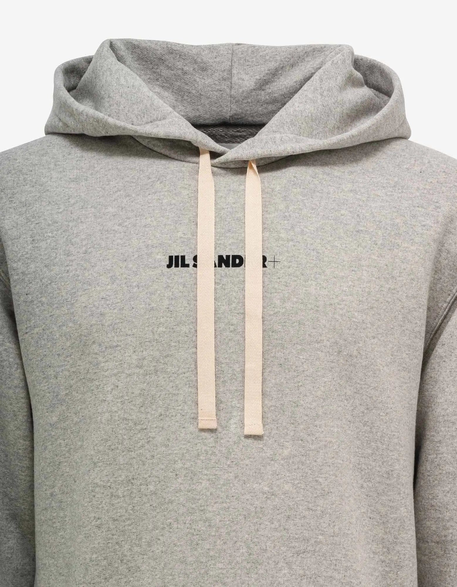 Jil Sander Grey Logo Hoodie - 3