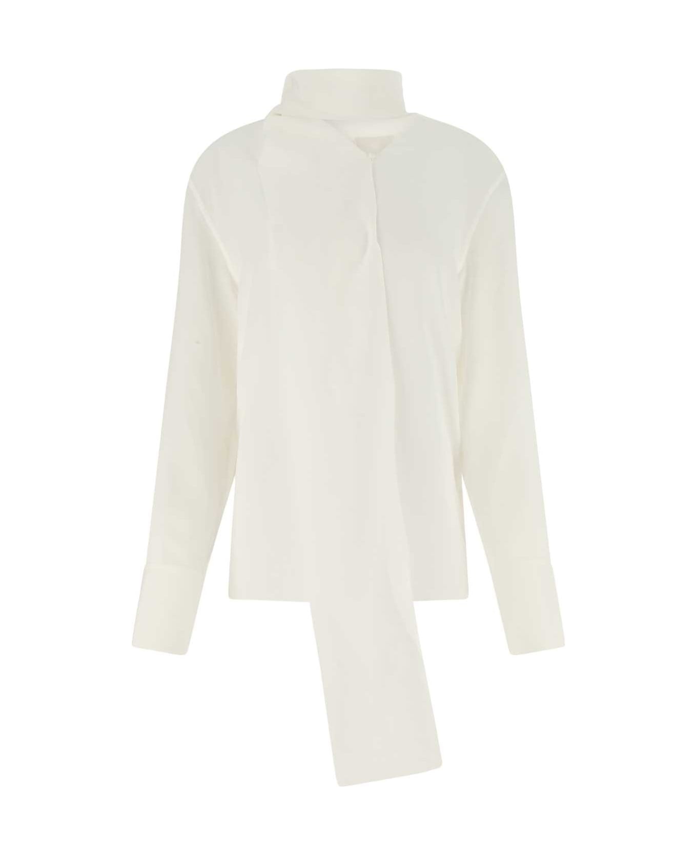 White Crepe Blouse - 1