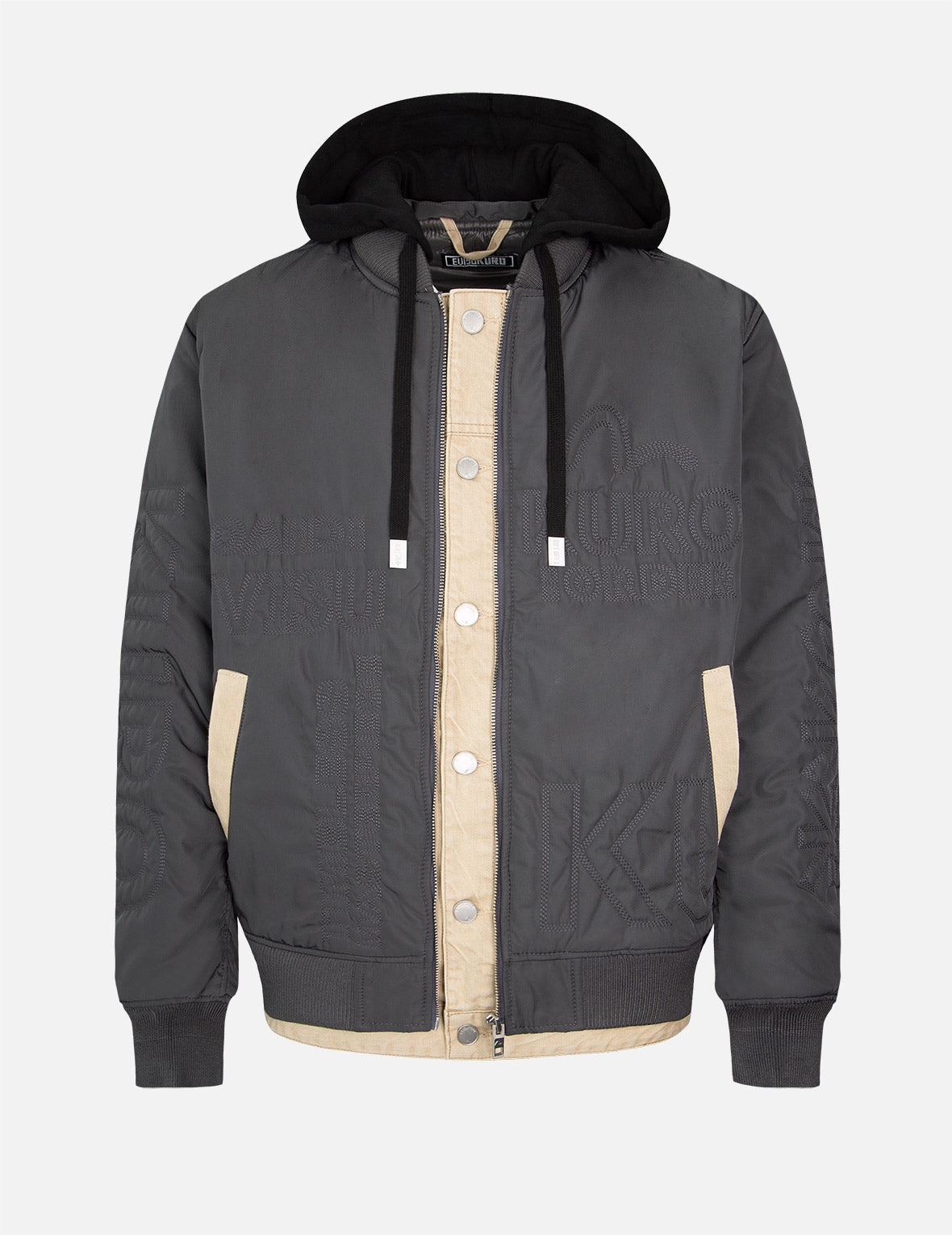 Multi Logo Embroidery Mock 3-in-1 Padded Bomber Jacket - 1