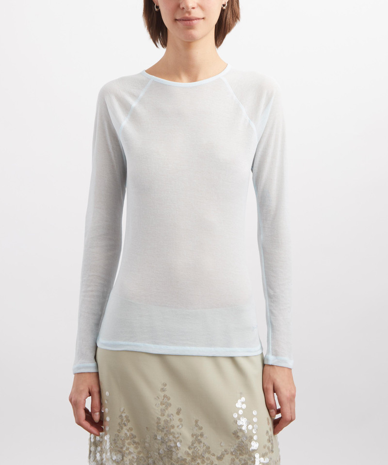 paloma wool Hiro Light Blue Sheer Knit Top outlook