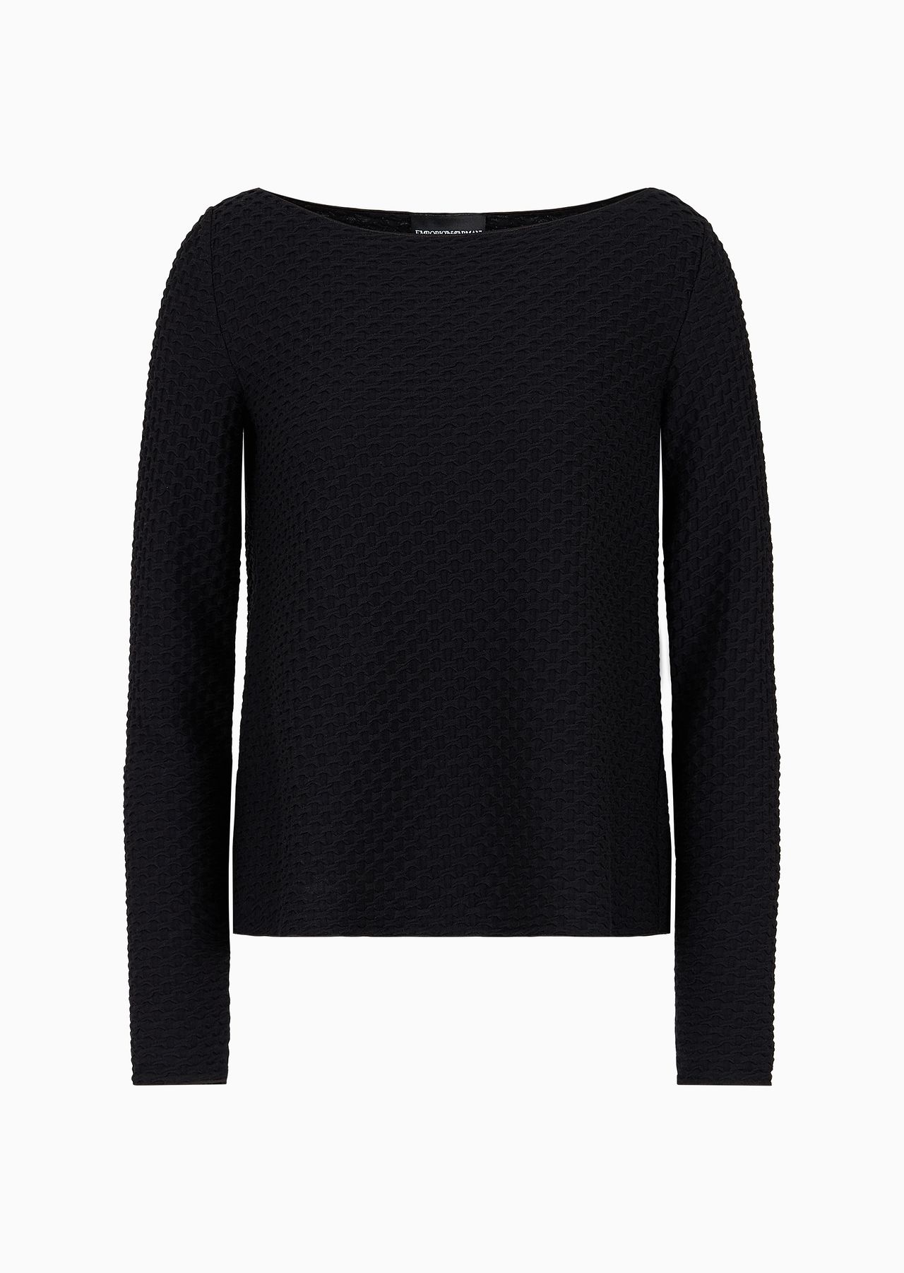 ASV recycled jersey jacquard boat-neck flared jumper - 1