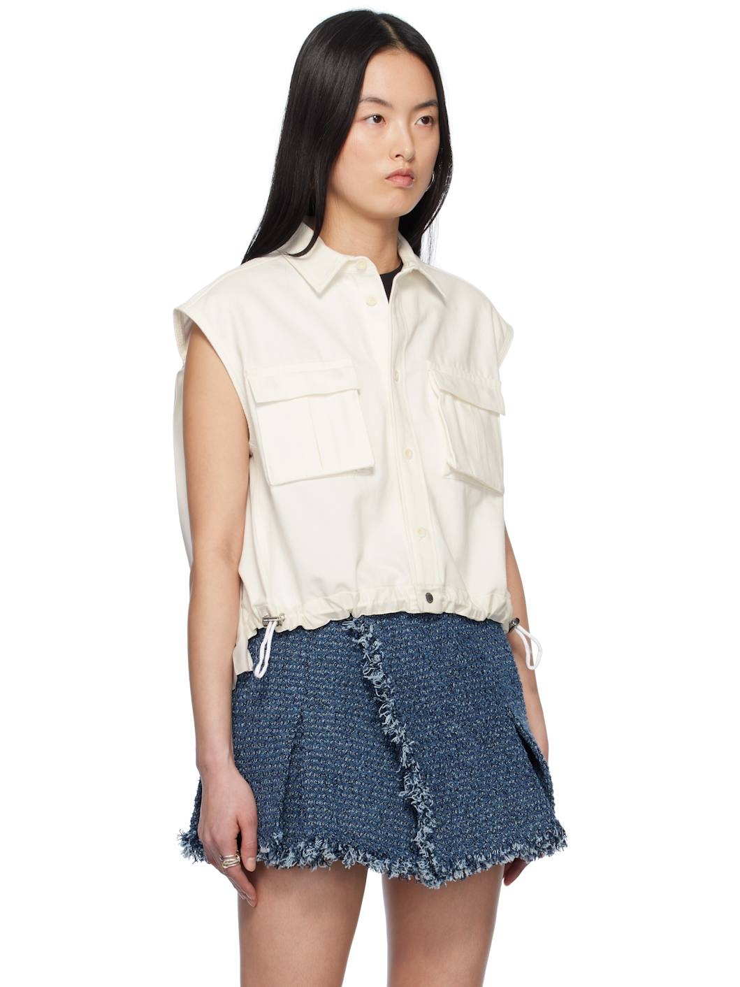 Off-White Mix Denim Shirt - 2