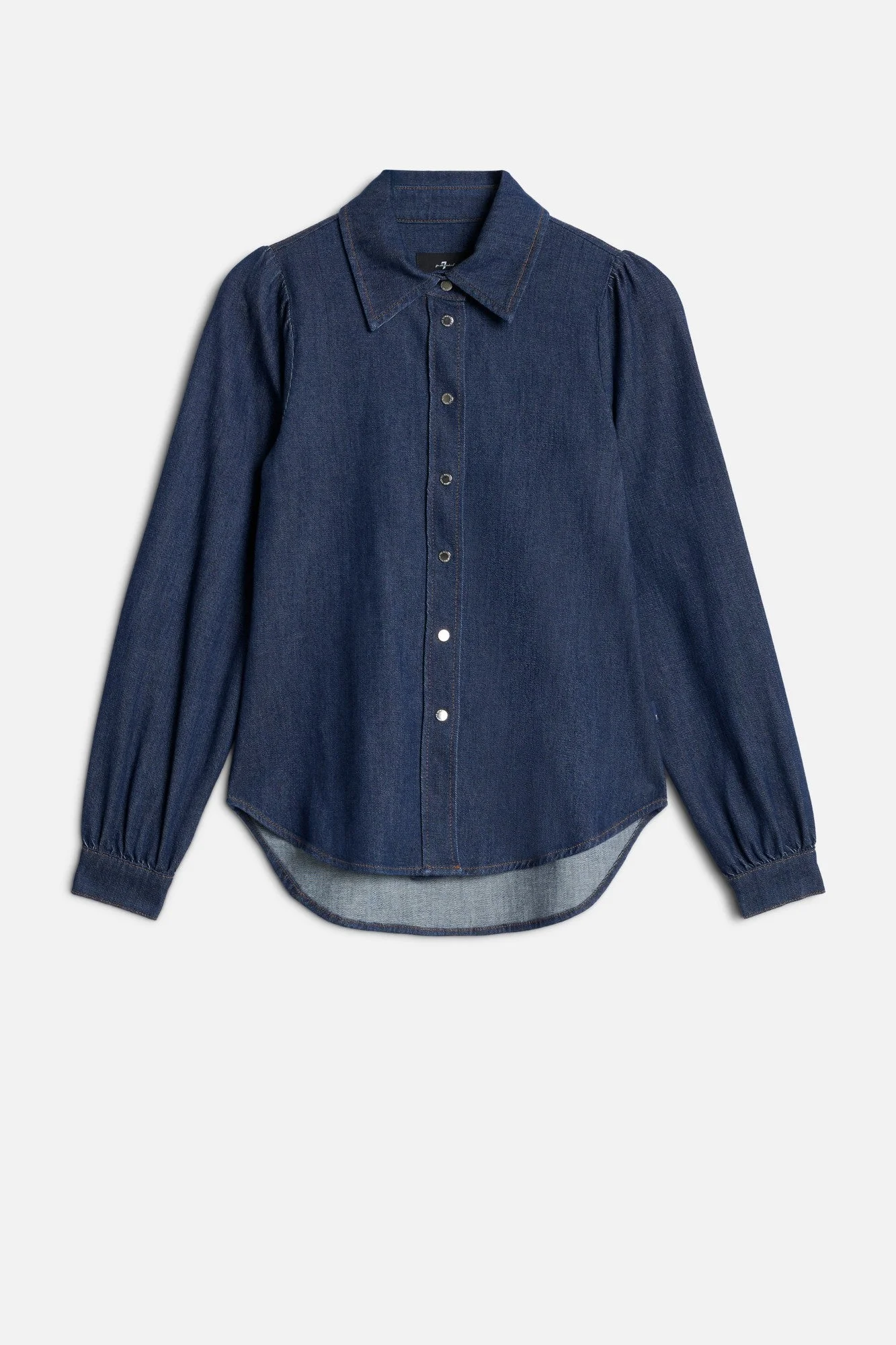 PUFF SLEEVE SHIRT in Weightless Denim - 1