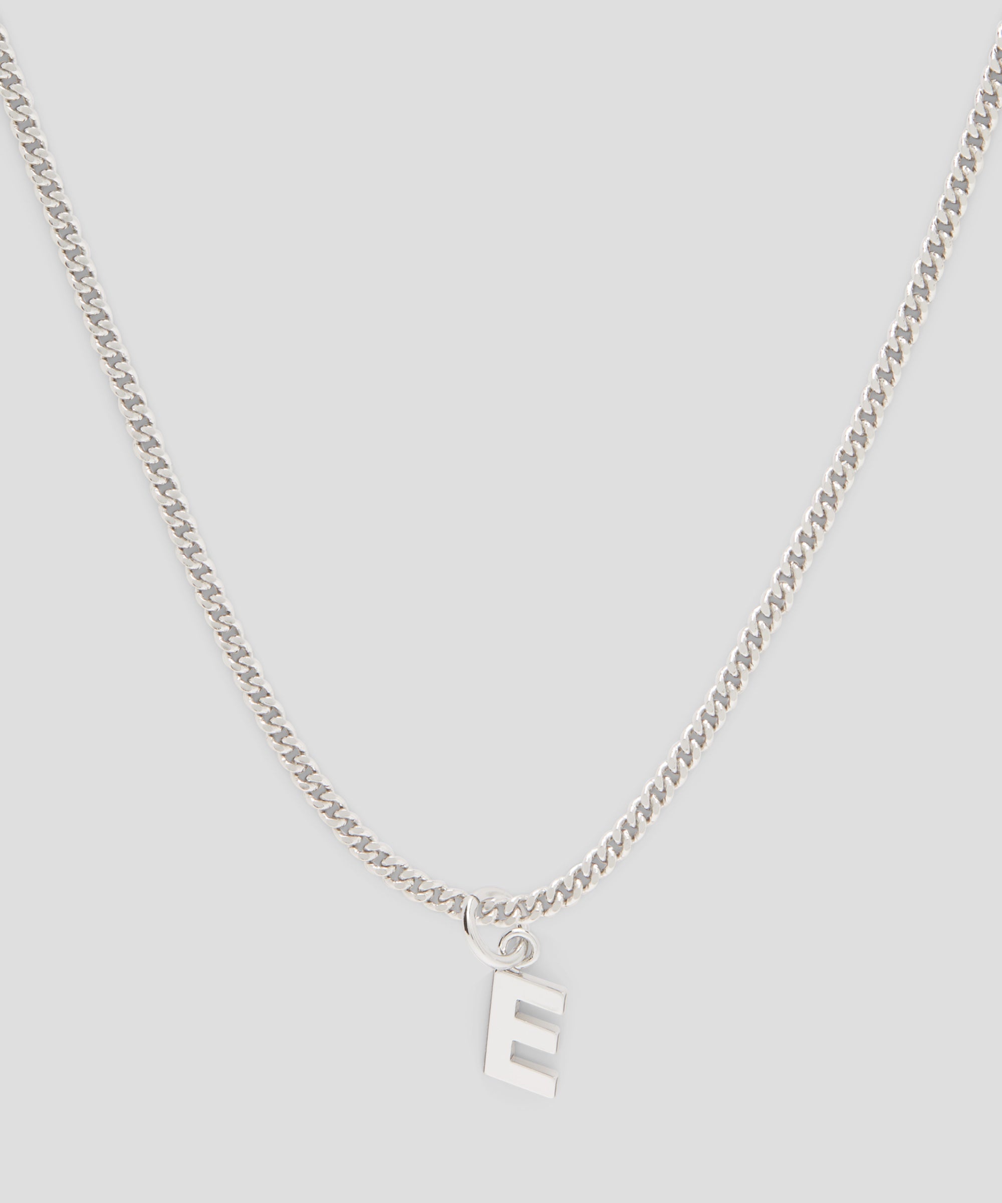 Brass letter E charm - 2