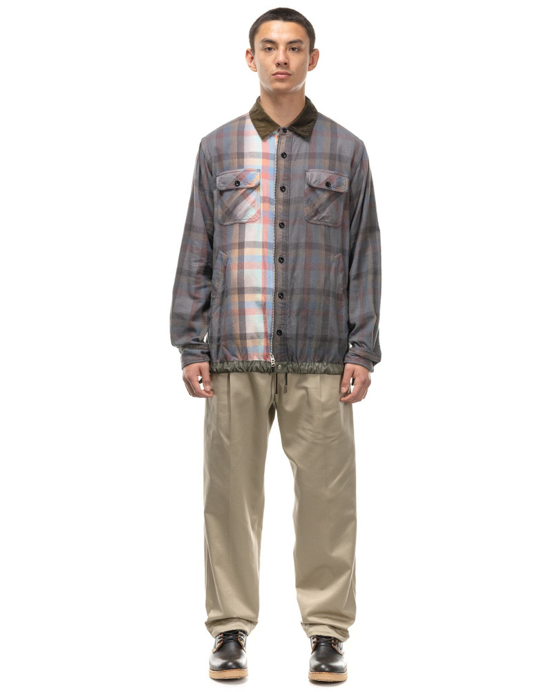 sacai OVERDYE PLAID SHIRT MULTI outlook