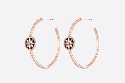 Dior Rose des Vents earrings, 18K pink gold, diamonds and onyx outlook