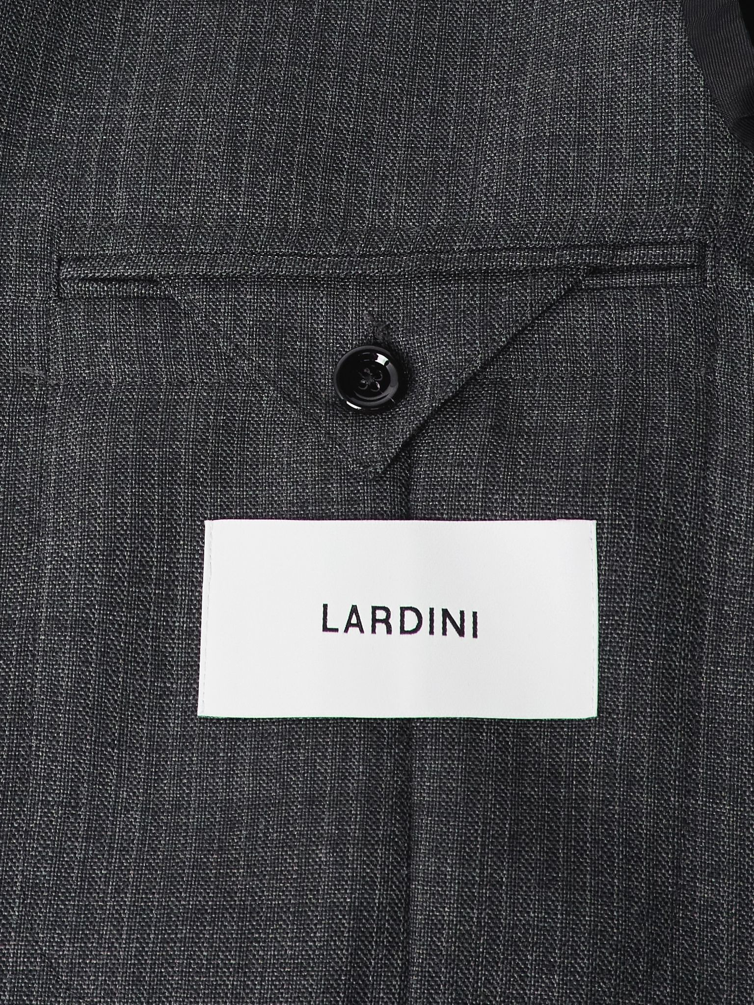 Striped Virgin Wool Suit Gray - 6