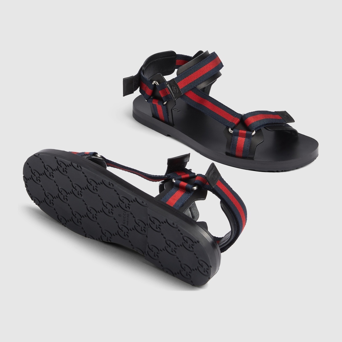 Men's leather sandal with Web strap - 6