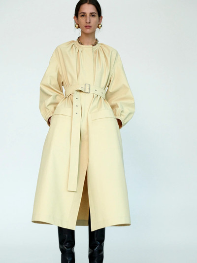 Jil Sander Nia gathered-neck belted midi dress outlook