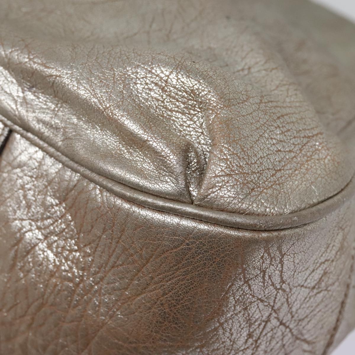 CELINE Hand Bag Leather Silver - 13