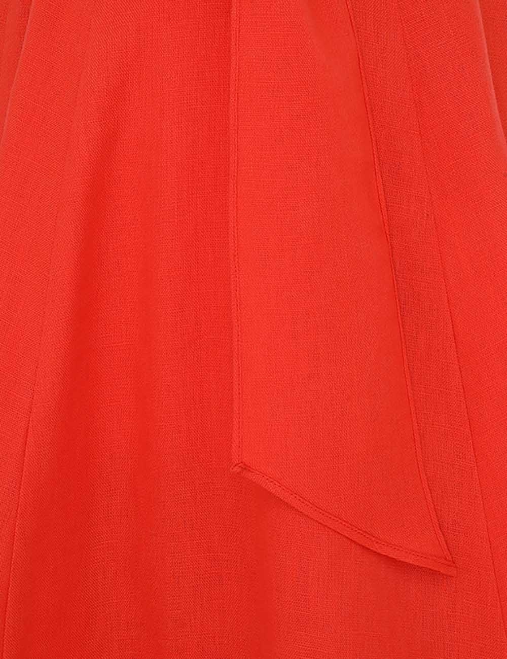 CRUSH TIE FRONT MIDI DRESS - 6