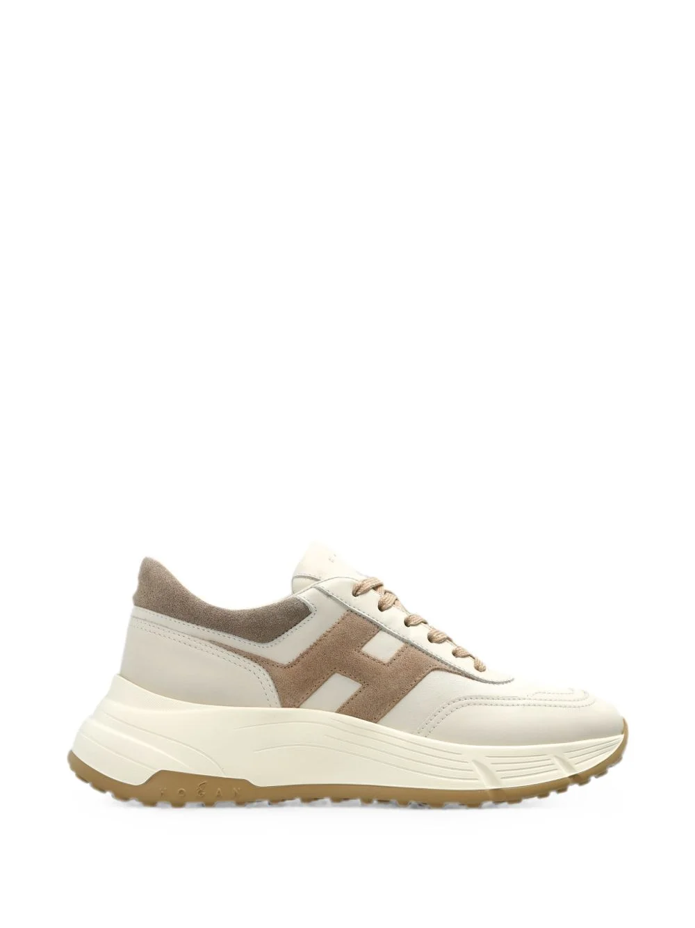logo-patch suede-panel sneakers - 1