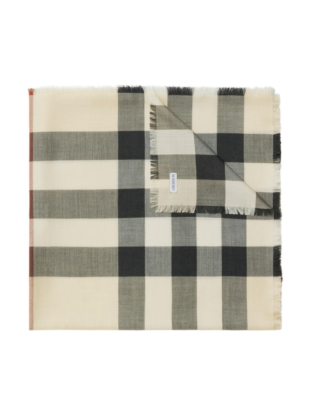 Vintage Check frayed scarf - 1