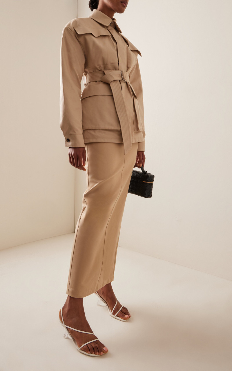 SIMKHAI Shadow Leather Sandals white outlook