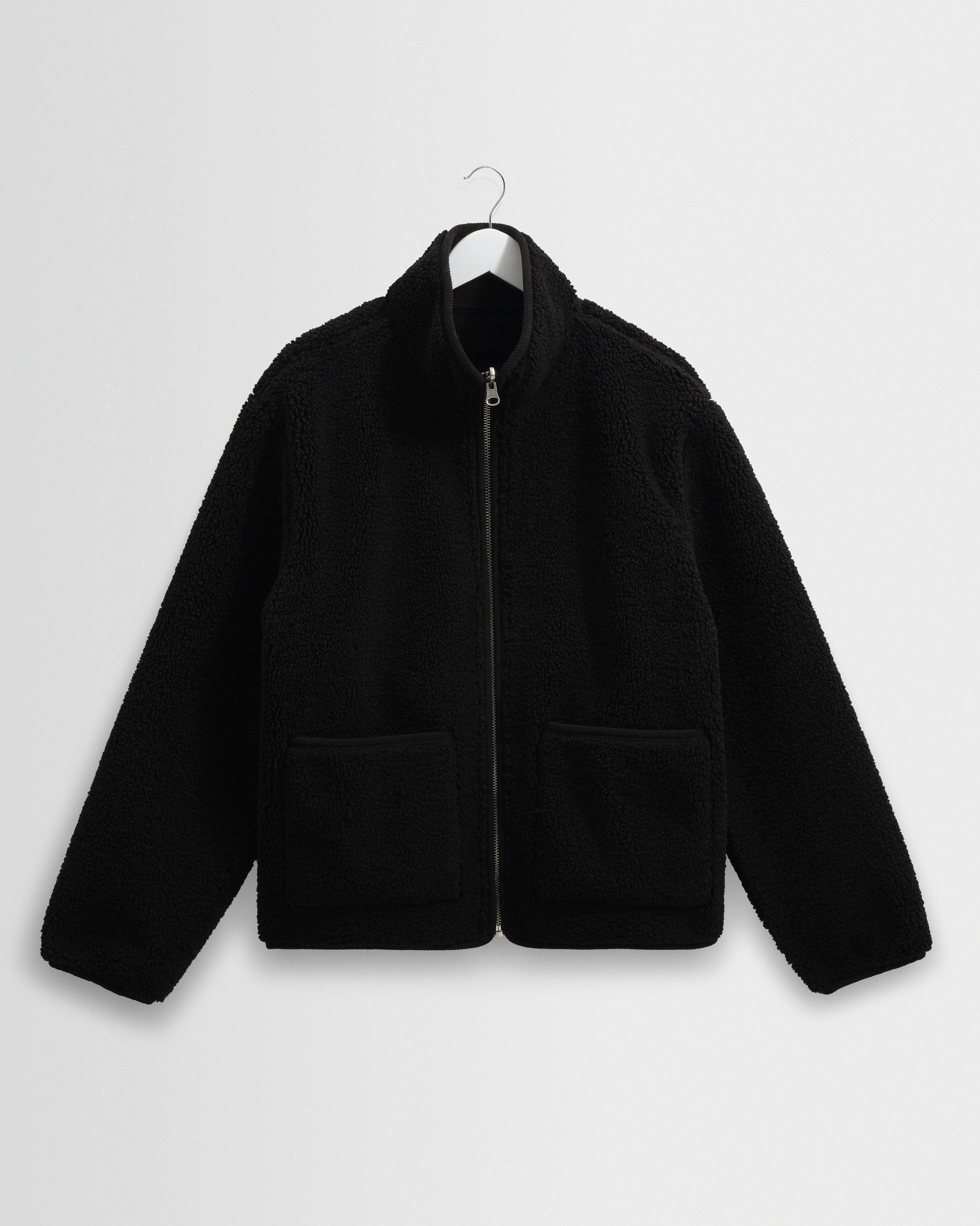Killick - Black Reversible Corduroy Borg Jacket - 1
