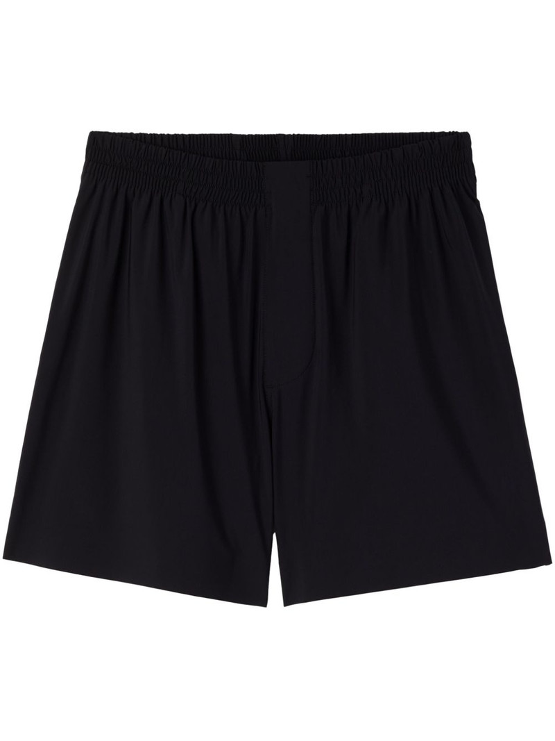 pleat-detail track shorts 1