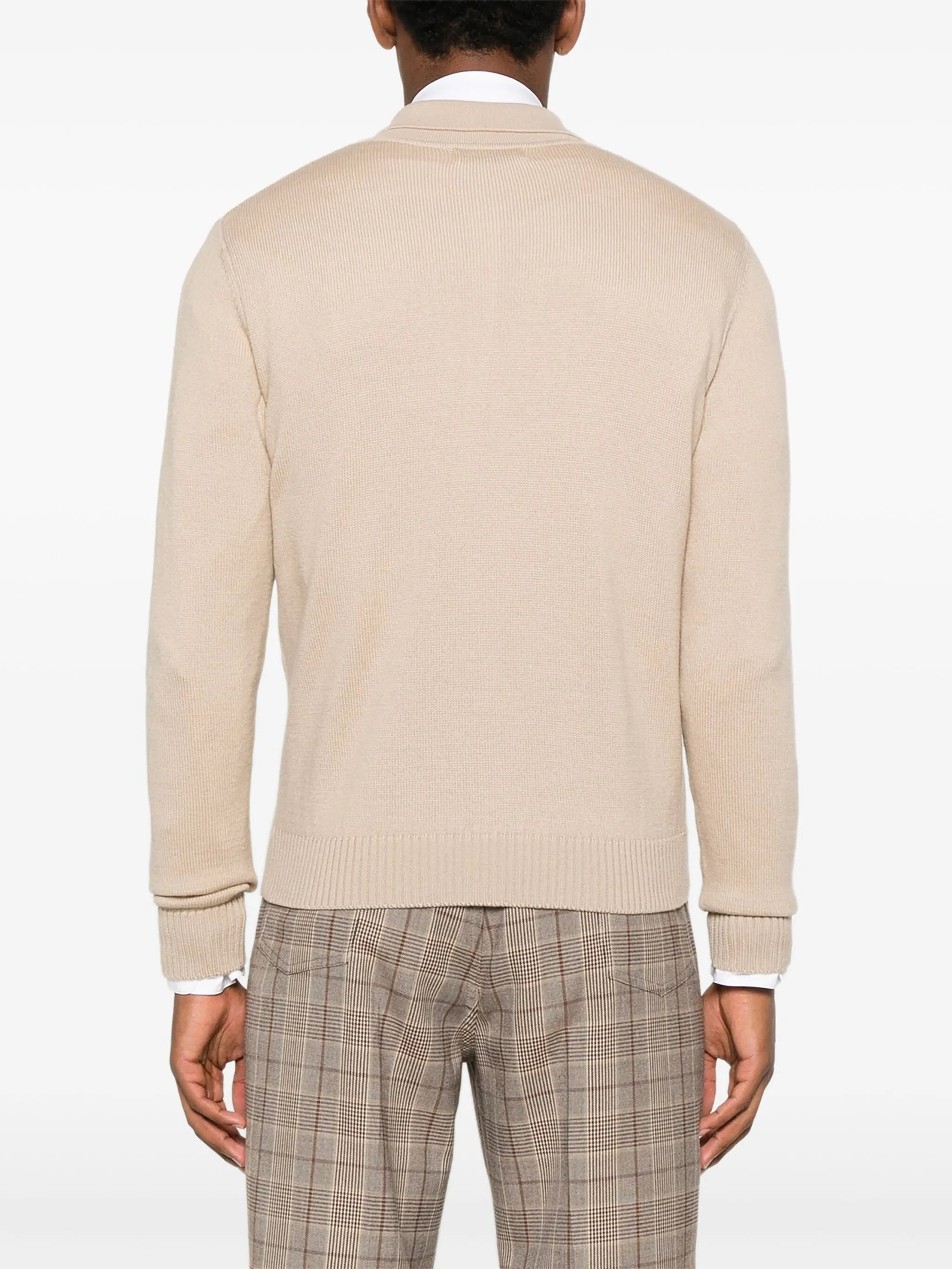 Ernest W. Baker Cable-knit Collared Cardigan - 4