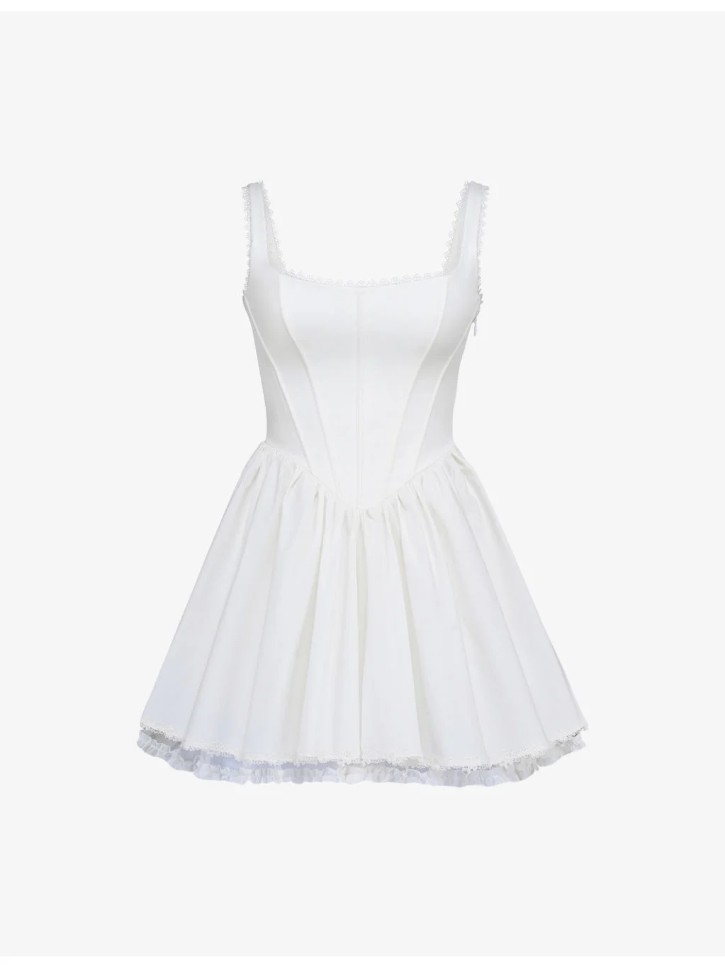 Letitia Corseted Stretch-Cotton Mini Dress - 1