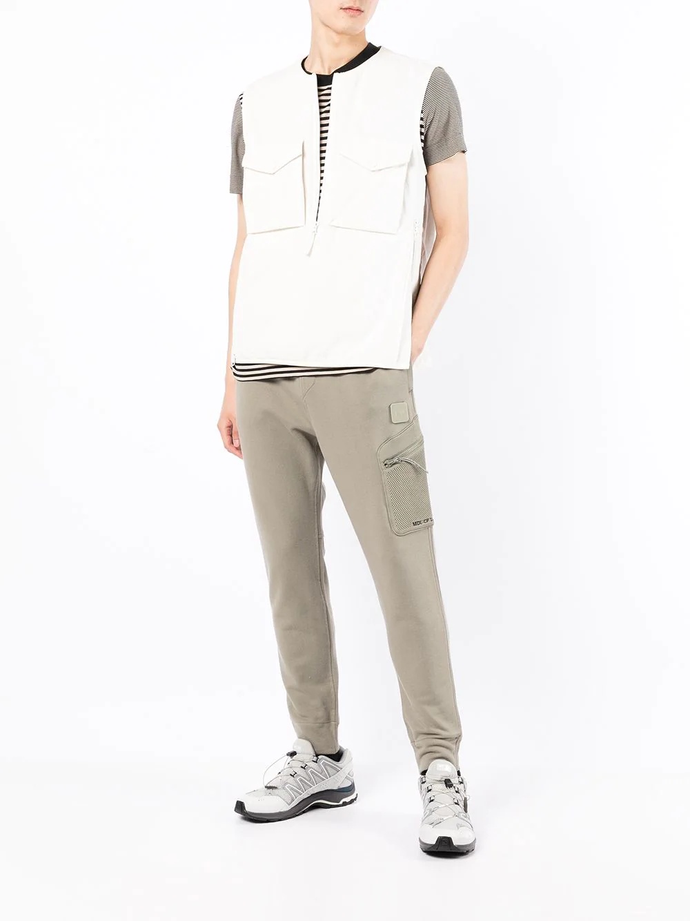 logo patch tapered track pants - 2