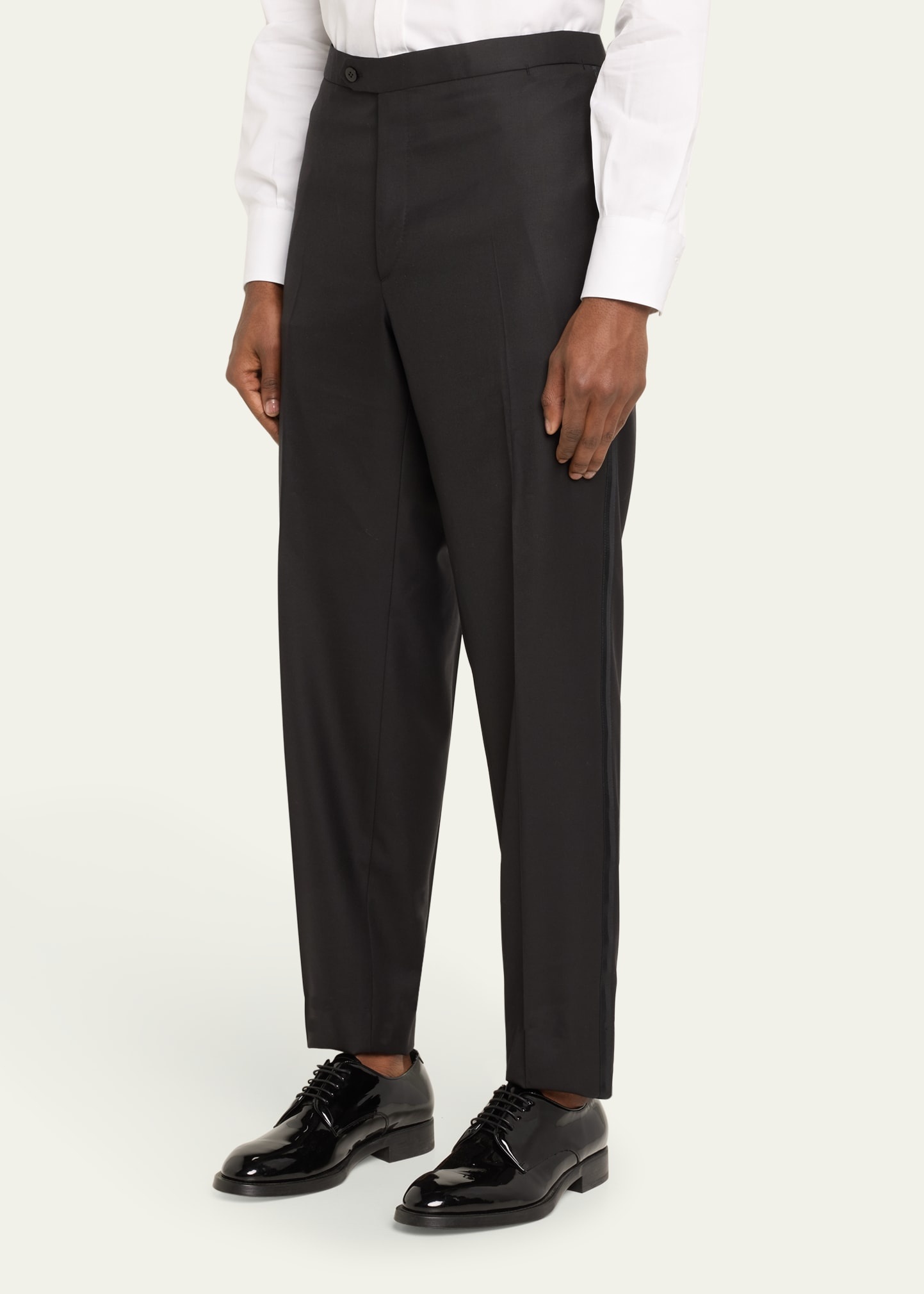 Men's Wool Tuxedo Trousers - 4