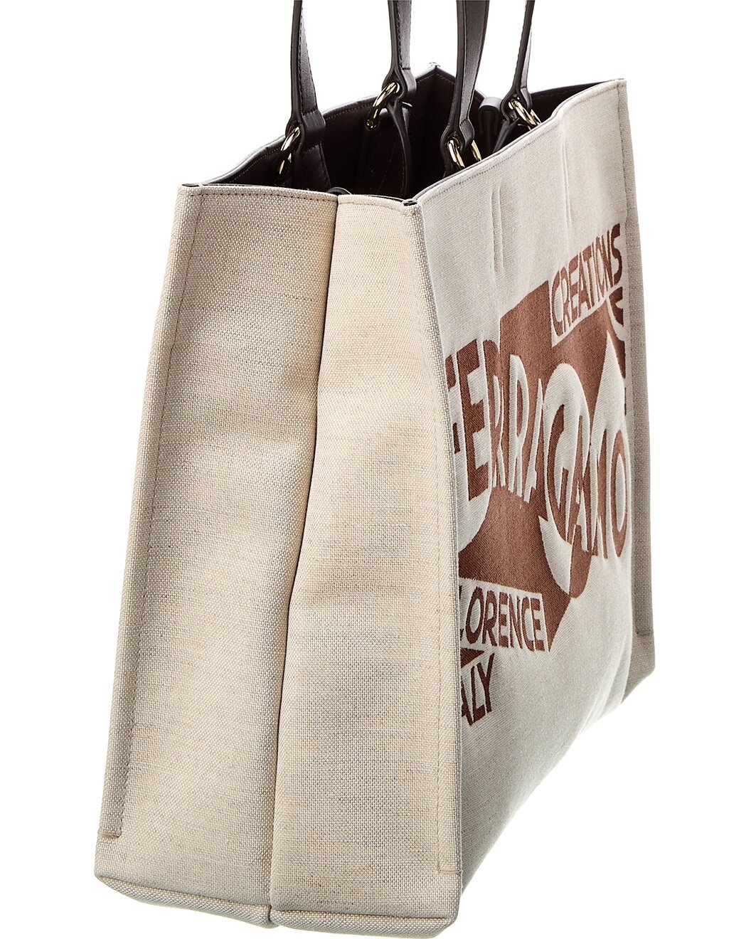 Ferragamo Logo Medium Canvas & Leather Tote - 3