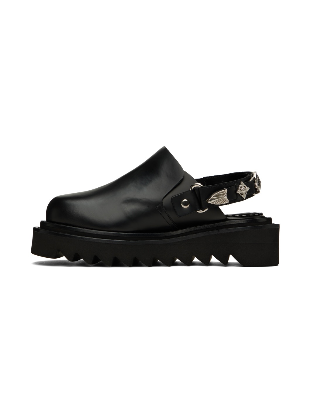 Black Embellished  Loafers - 3