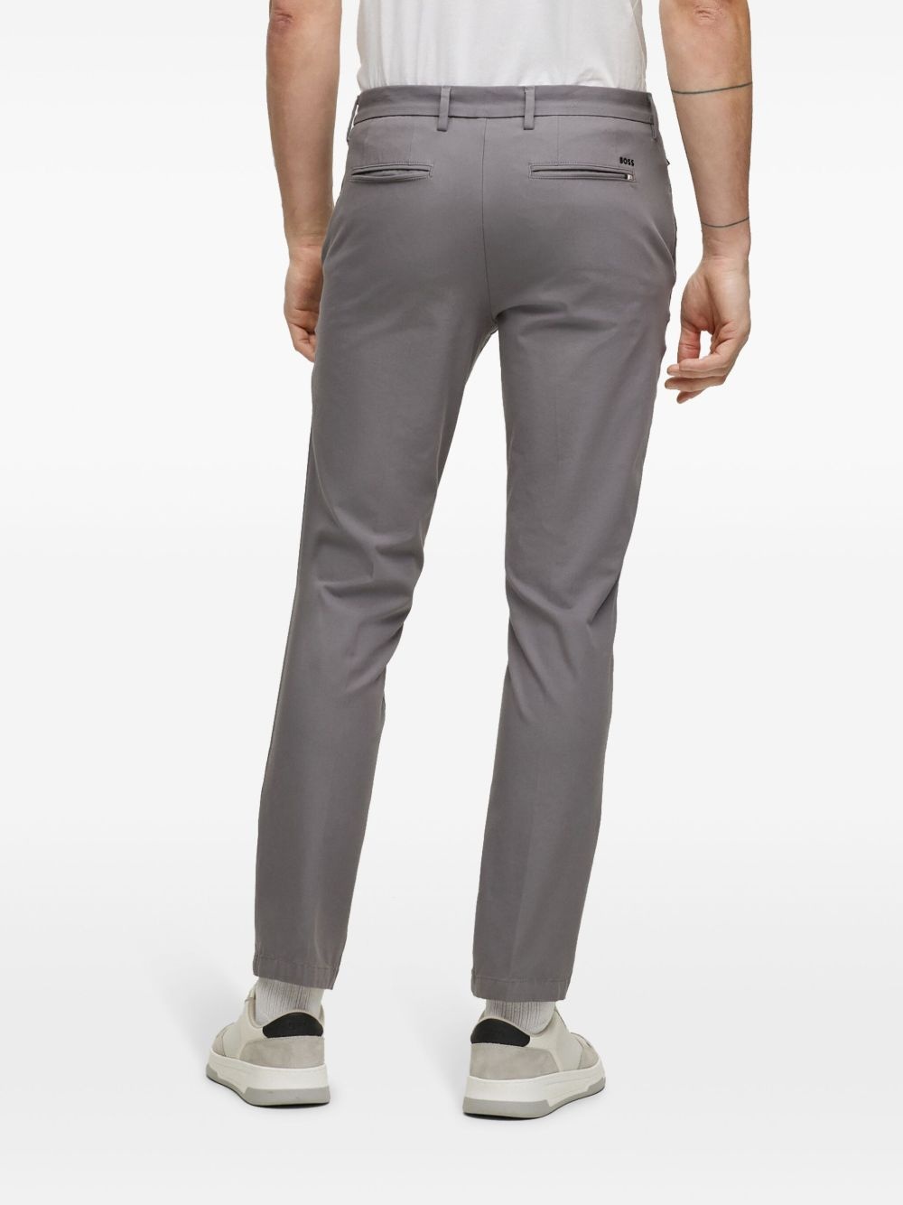 slim-cut chino trousers - 4