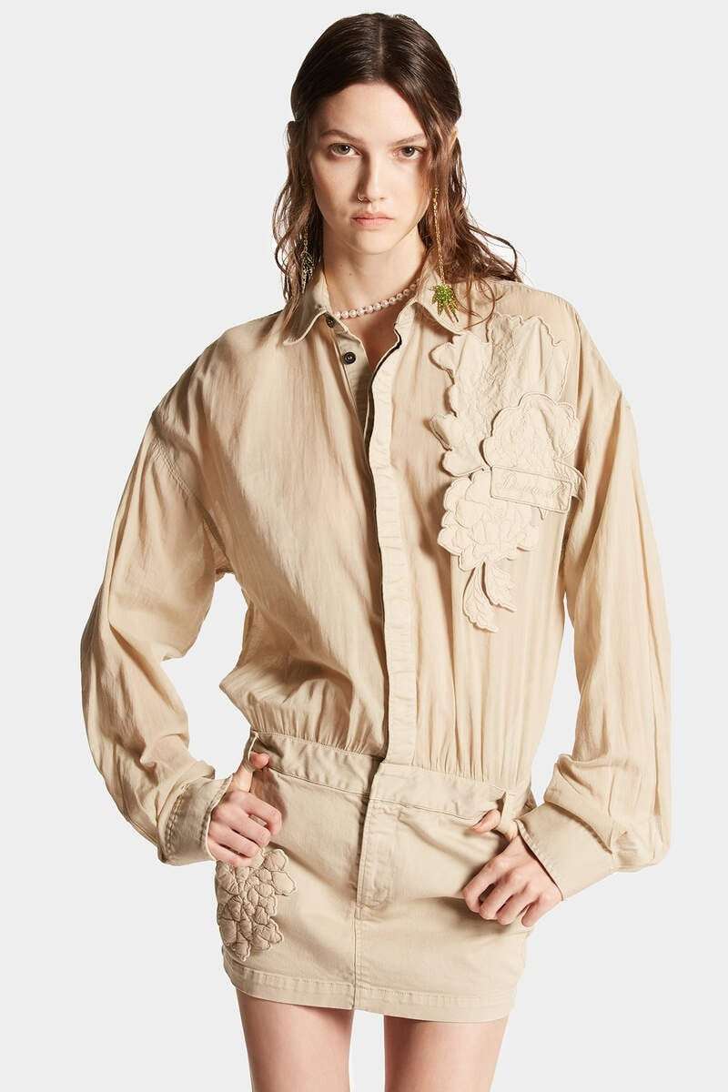 BLOSSOM PATCH SHIRT DRESS 3