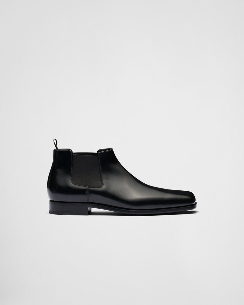 Prada Brushed leather Chelsea boots outlook