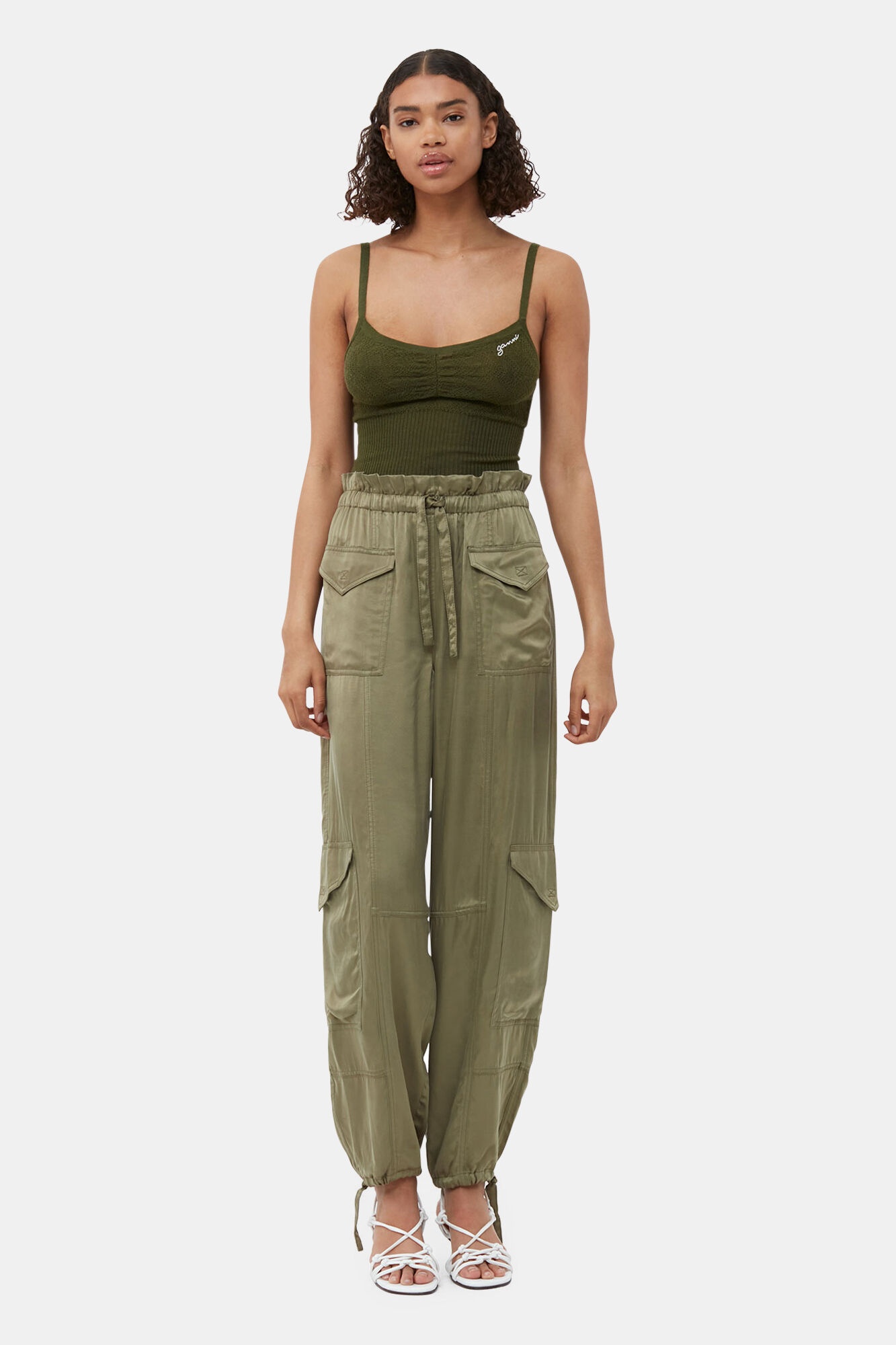 WASHED SATIN PANTS - 2